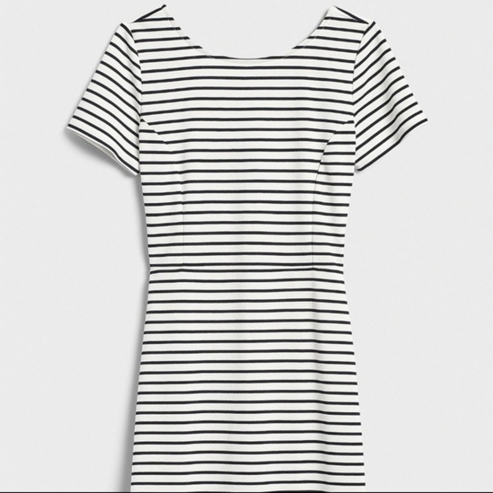 NWT Banana Republic Black and White Striped Dress